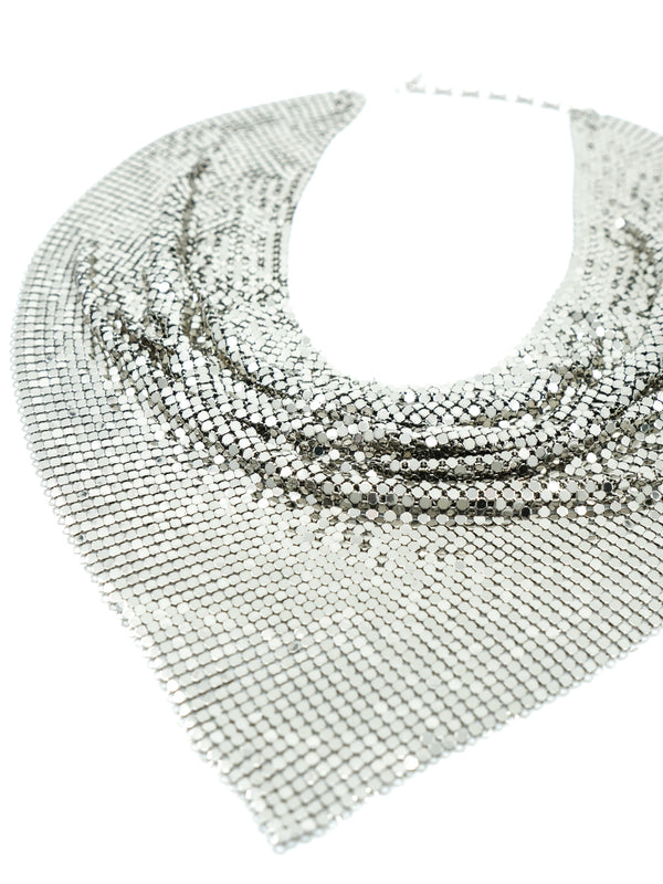 Whiting and Davis Chainmail Bib Necklace Jewelry arcadeshops.com