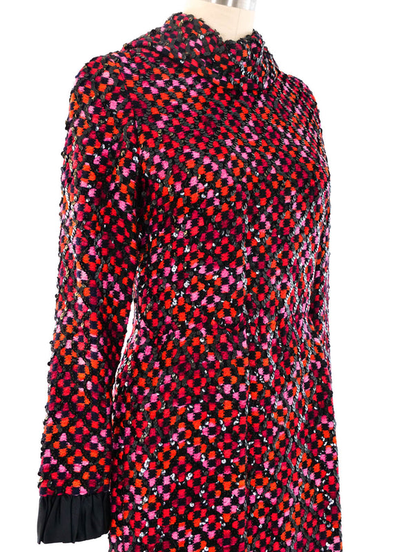 1960's Sequin Knit Maxi Dress Dress arcadeshops.com