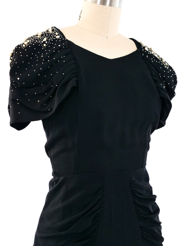 1930's Pearl Bead Accented Dress Dress arcadeshops.com