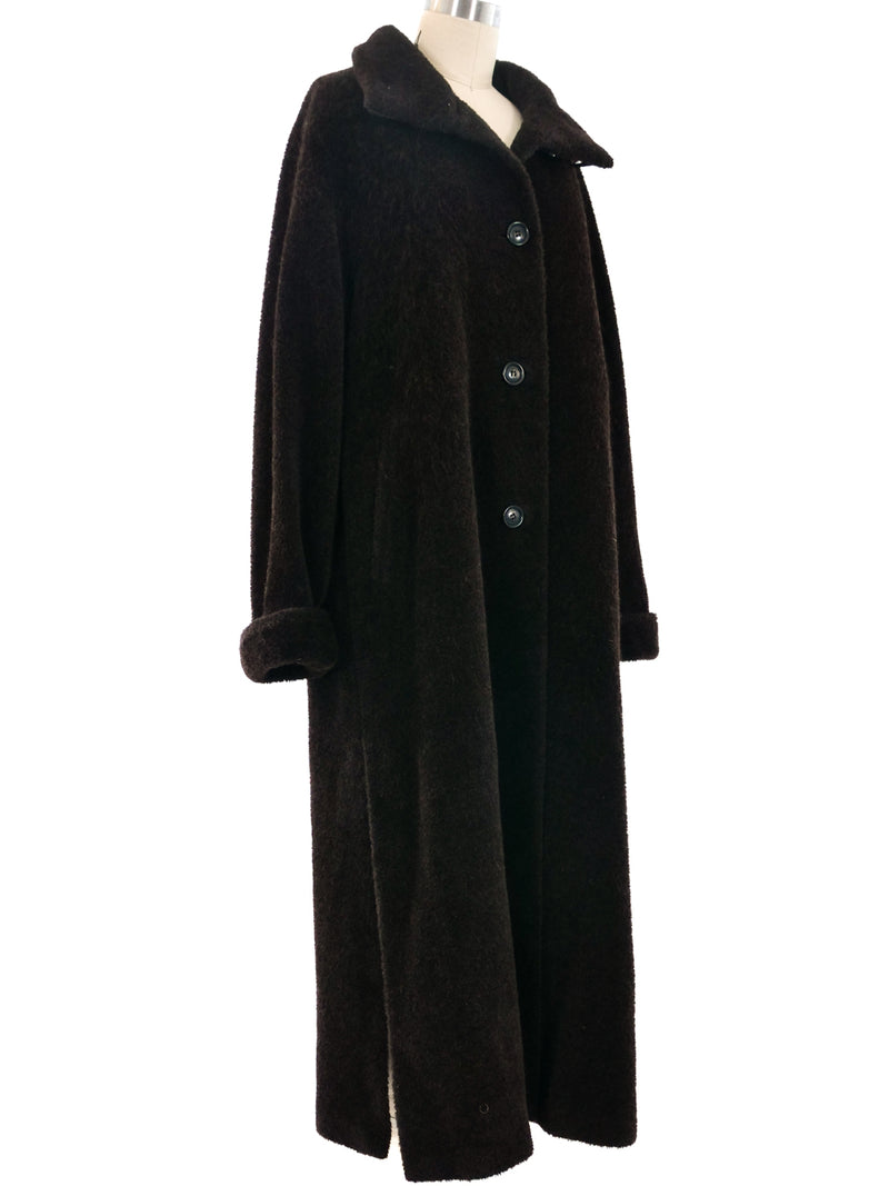 Max Mara Long Brown Alpaca Coat Outerwear arcadeshops.com