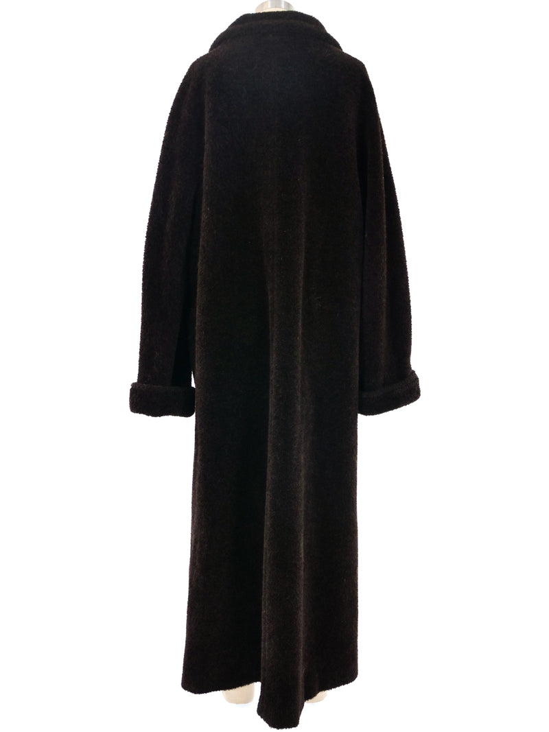 Max Mara Long Brown Alpaca Coat Outerwear arcadeshops.com