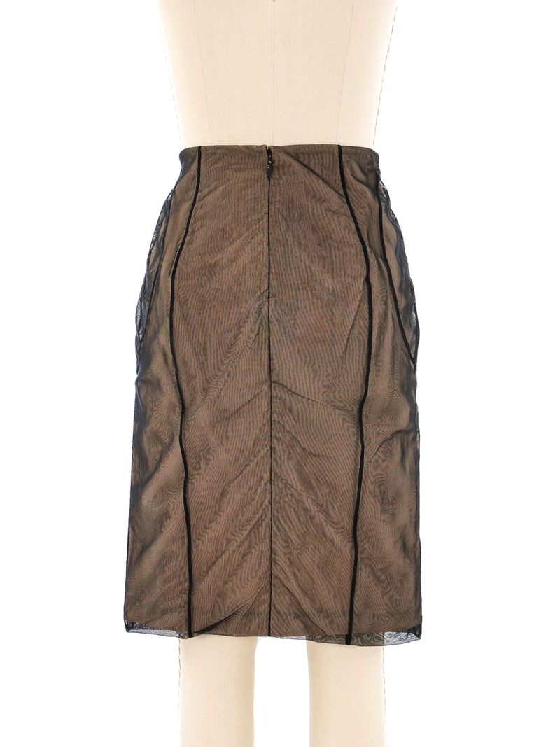 2001 Gucci Illusion Mesh Skirt Bottom arcadeshops.com