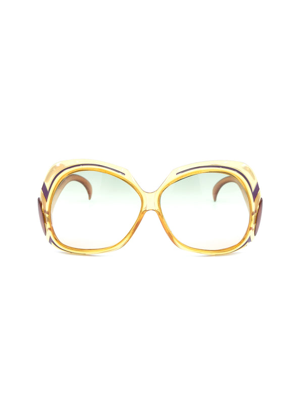 1970's Christian Dior Oversized Amber Sunglasses Accessory arcadeshops.com