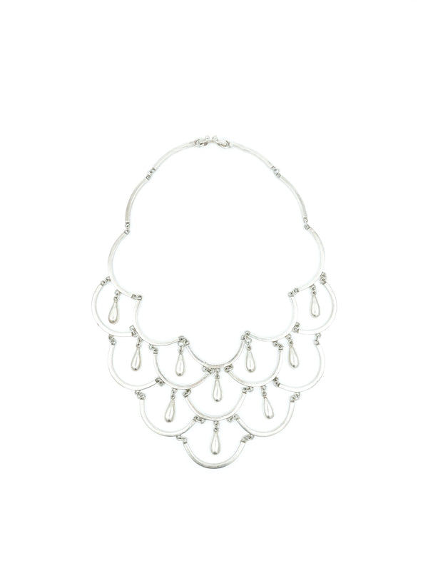 Modernist Sterling Scalloped Bib Jewelry arcadeshops.com