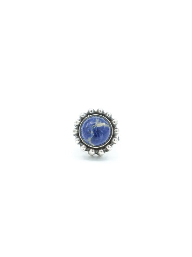 Sterling Silver Sodalite Stone Ring Jewelry arcadeshops.com