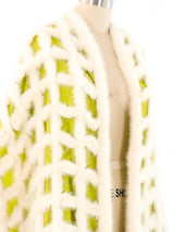 Fur Trimmed Lime Shawl Accessory arcadeshops.com