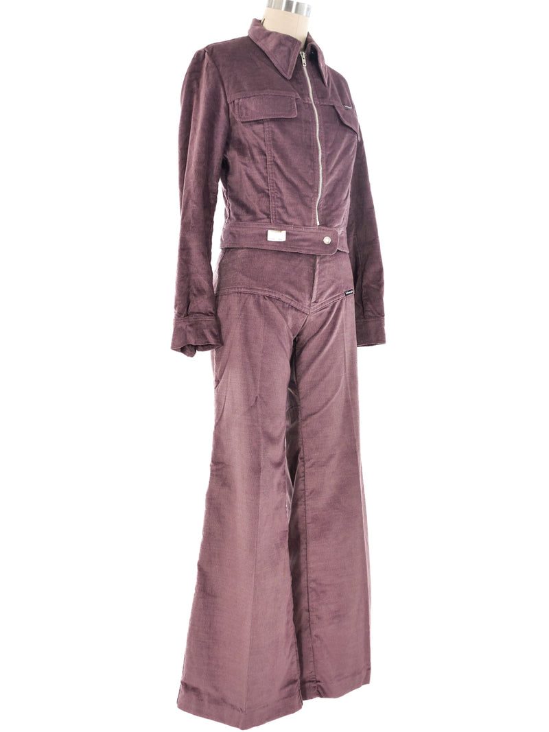 Wrangler Purple Velvet Pant Ensemble Suit arcadeshops.com