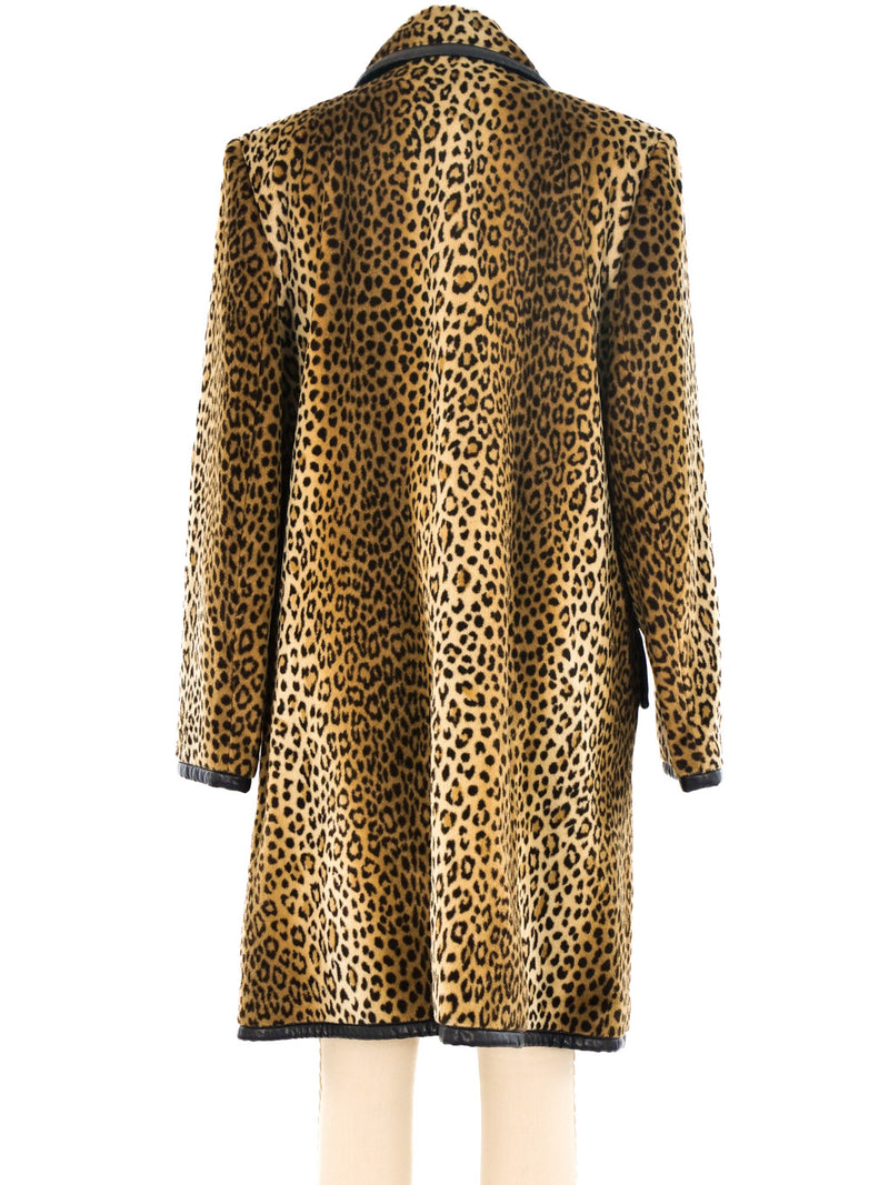 Yves Saint Laurent Leopard Printed Fur Coat Outerwear arcadeshops.com
