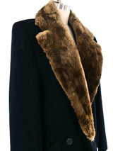 Perry Ellis Fur Trimmed Overcoat Outerwear arcadeshops.com