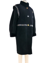 Yves Saint Laurent Fur Trimmed Suede Coat Outerwear arcadeshops.com