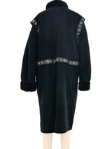 Yves Saint Laurent Fur Trimmed Suede Coat Outerwear arcadeshops.com