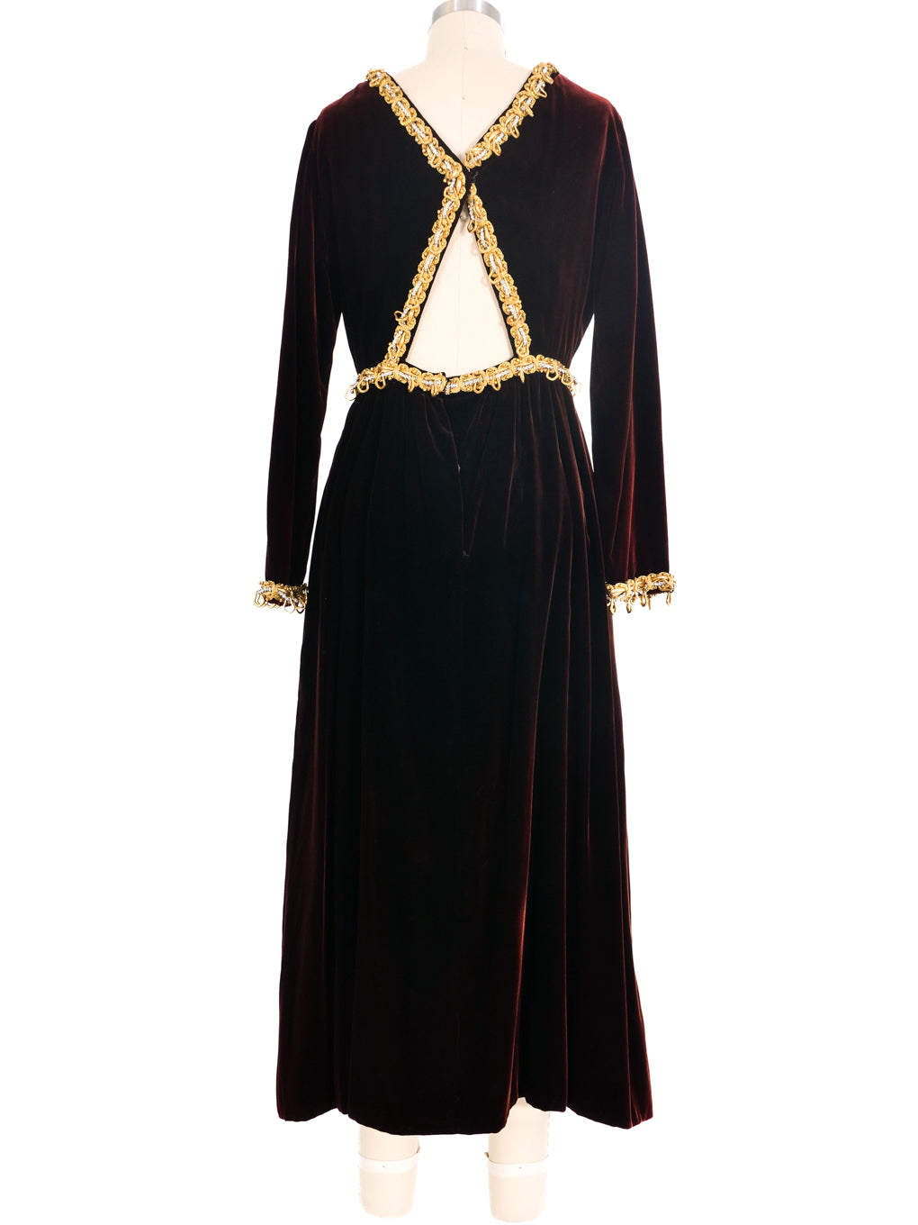 slim fit dress slacks Black velvet dress featuring crystal and pearl embroidery‭‬ main image 1