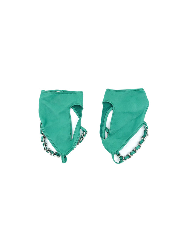 Chanel Green Leather Hand Harness Accessory arcadeshops.com