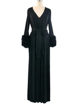 Lilli Diamond Marabou Feather Trimmed Maxi Dress Dress arcadeshops.com