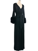 Lilli Diamond Marabou Feather Trimmed Maxi Dress Dress arcadeshops.com