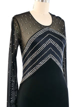 Giorgio di Sant'Angelo Rhinestone Accented Jersey Gown Dress arcadeshops.com