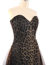 Patrick Kelly Leopard Printed Tulle Cocktail Dress Dress arcadeshops.com