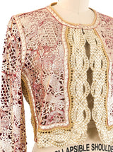 Roberto Cavalli Laser Cut Dragon Motif Leather Jacket Jacket arcadeshops.com