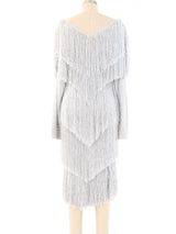 Silver Yarn Fringe Dress Dress arcadeshops.com