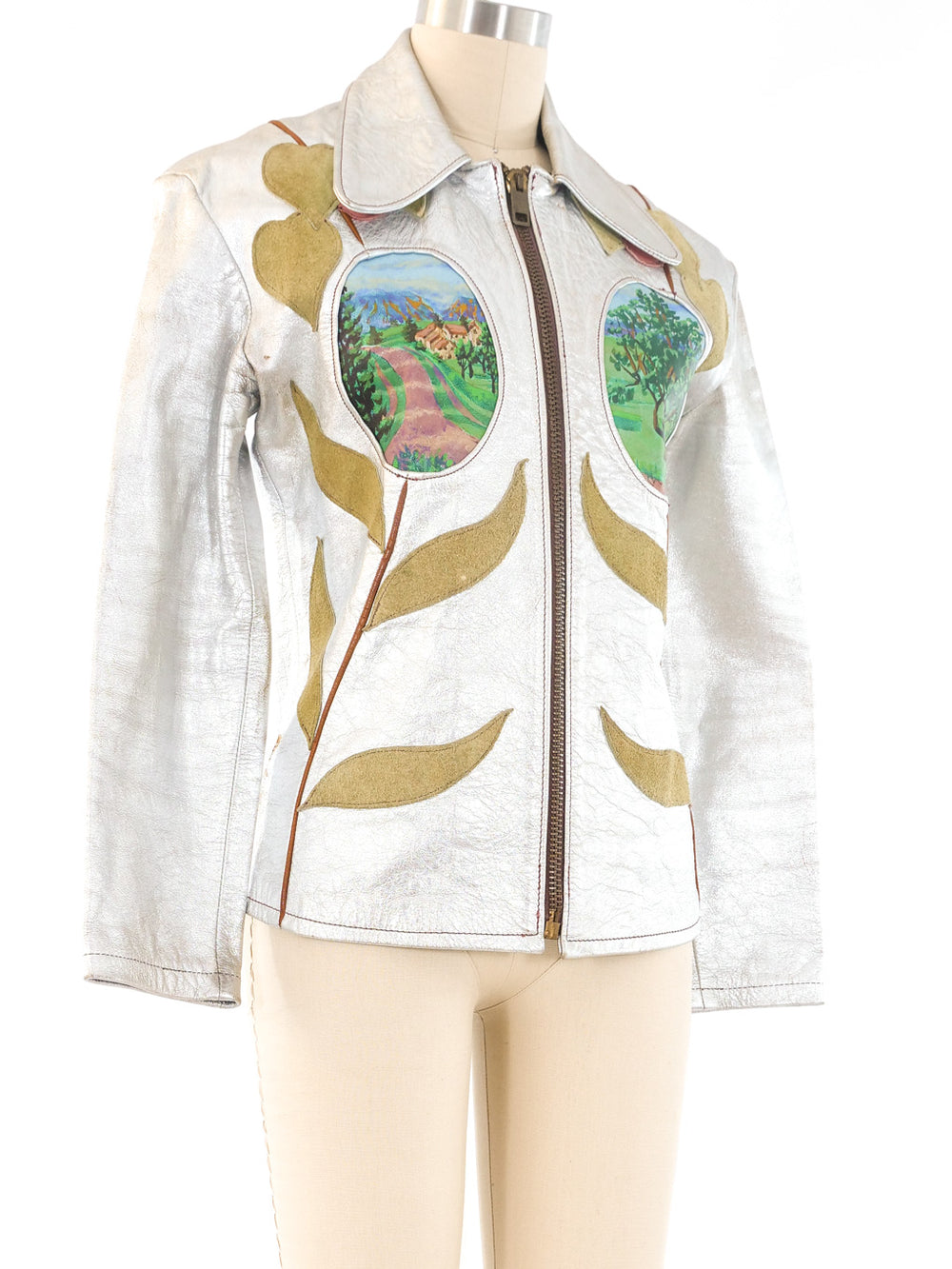 East West Musical Instruments Handpainted Metallic 'Janti' Leather Jac
