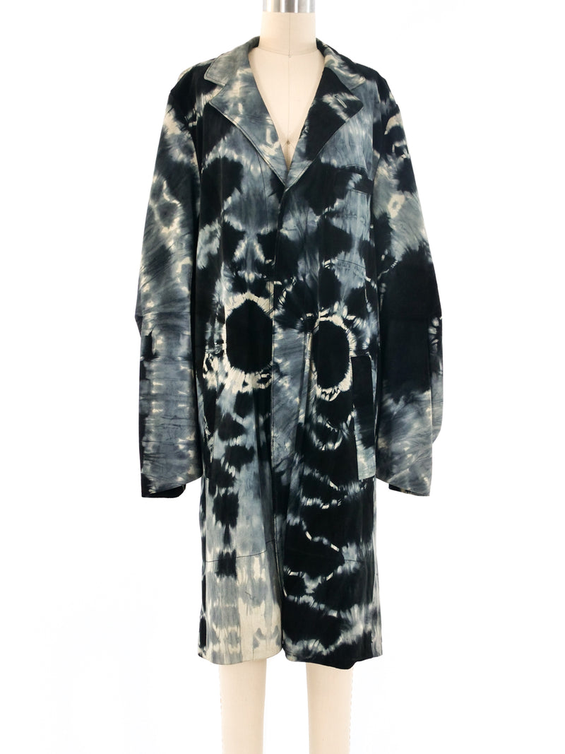 Ann Demeulemeester Tie Dye Suede Coat Outerwear arcadeshops.com