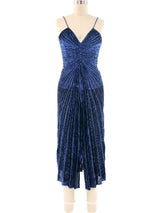 Metallic Blue Lurex Tank Dress Dress arcadeshops.com