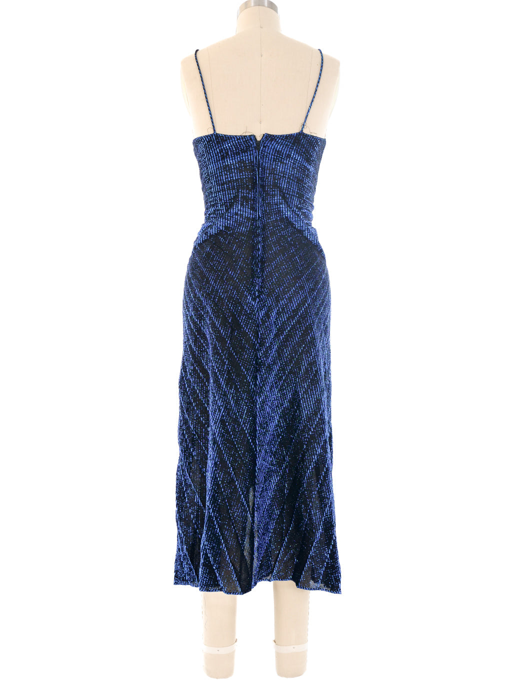 metallic tank dress Metallic Blue Lurex Tank Dress