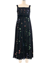 Koos Van Den Akker Metallic Jacquard Chiffon Tank Dress Dress arcadeshops.com