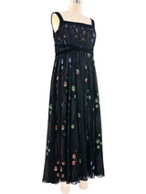 Koos Van Den Akker Metallic Jacquard Chiffon Tank Dress Dress arcadeshops.com