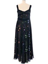 Koos Van Den Akker Metallic Jacquard Chiffon Tank Dress Dress arcadeshops.com