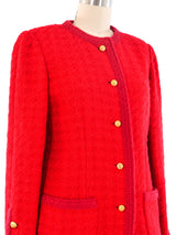 Chanel Red Tweed Suit Suit arcadeshops.com