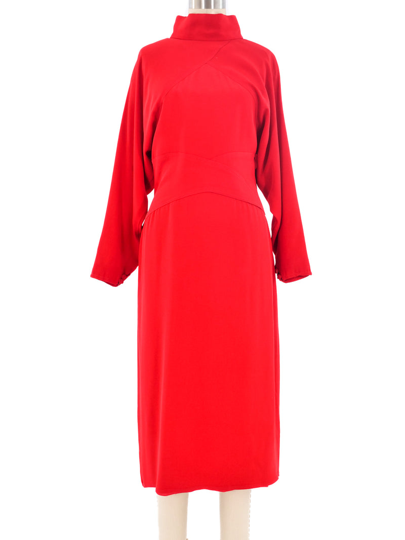 Chloe Open Back Red Crepe Dress Dress arcadeshops.com