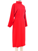 Chloe Open Back Red Crepe Dress Dress arcadeshops.com