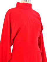 Chloe Open Back Red Crepe Dress Dress arcadeshops.com