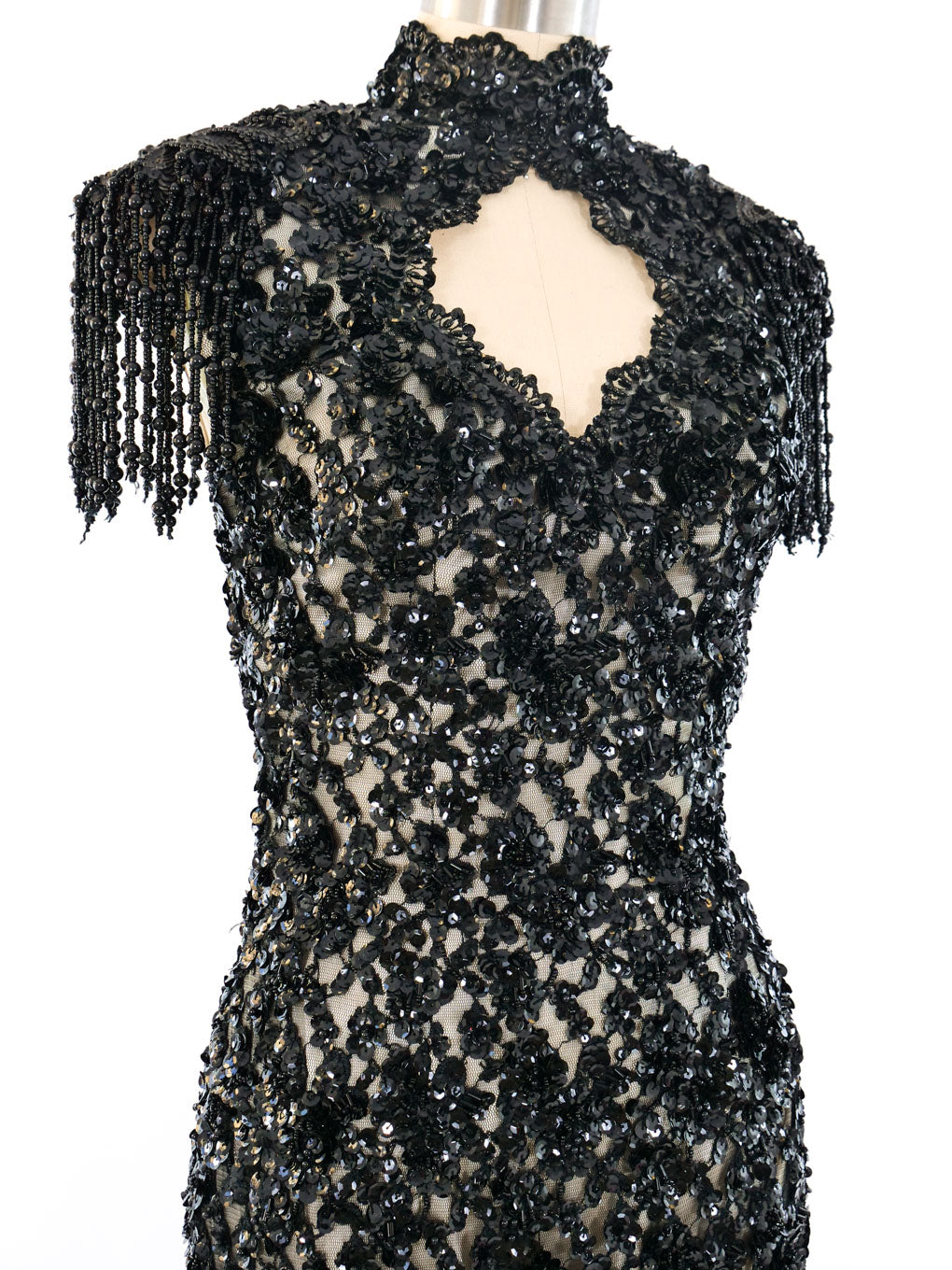 beaded dress mini Sparkly A Line Scoop Open Back Grey Beaded Long Prom Dress PG732 – Pgmdress main image 0