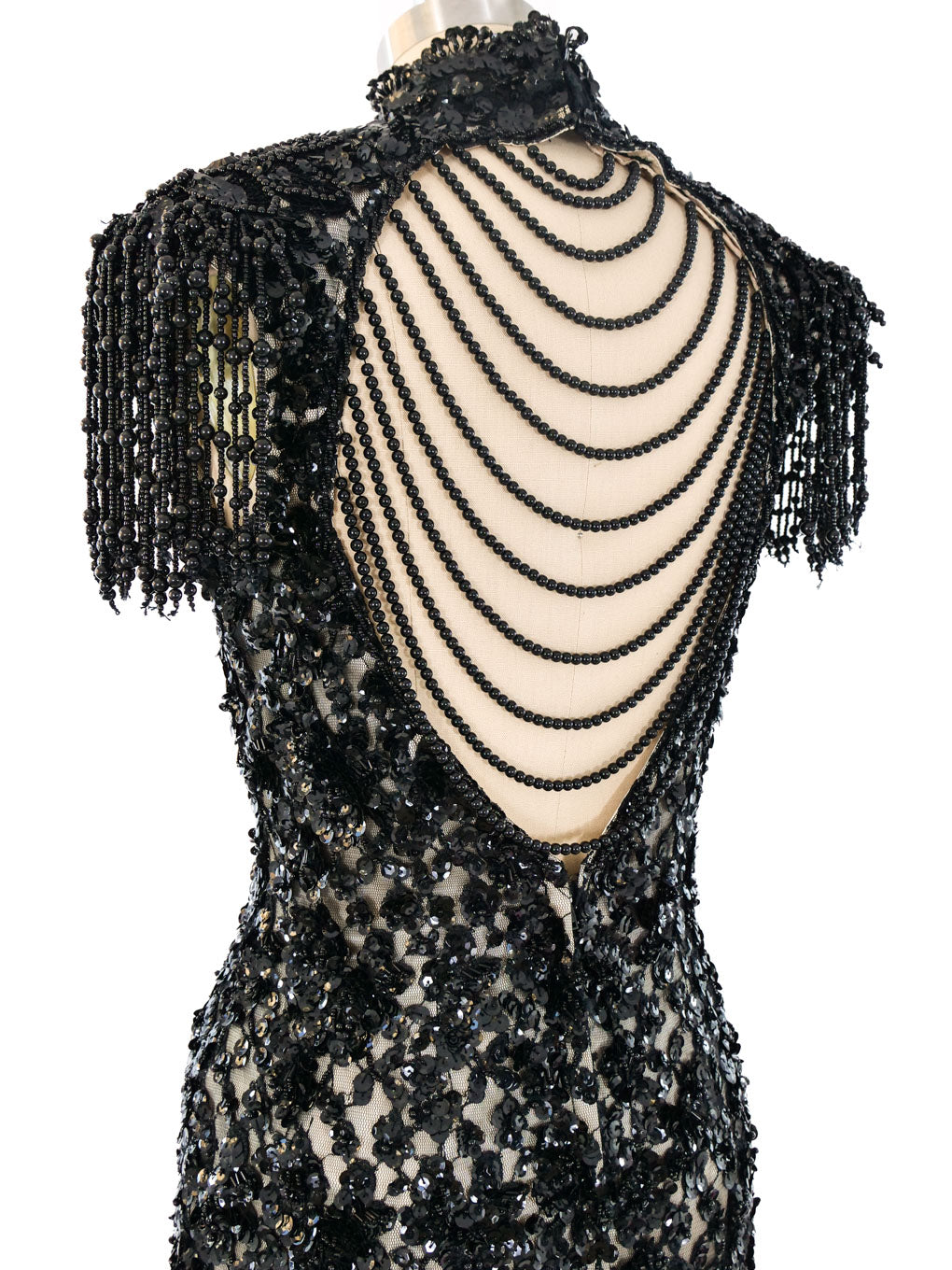 Open Back Beaded Cocktail Dress Open Back Beaded Cocktail Dress