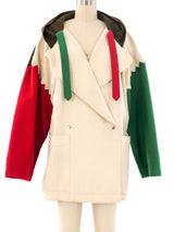 Jean-Charles de Castelbajac Colorblock Felted Wool Coat Outerwear arcadeshops.com