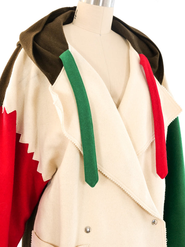 Jean-Charles de Castelbajac Colorblock Felted Wool Coat Outerwear arcadeshops.com