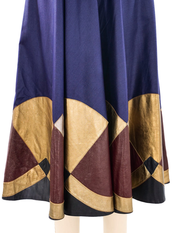 Leather Applique Circle Skirt Bottom arcadeshops.com