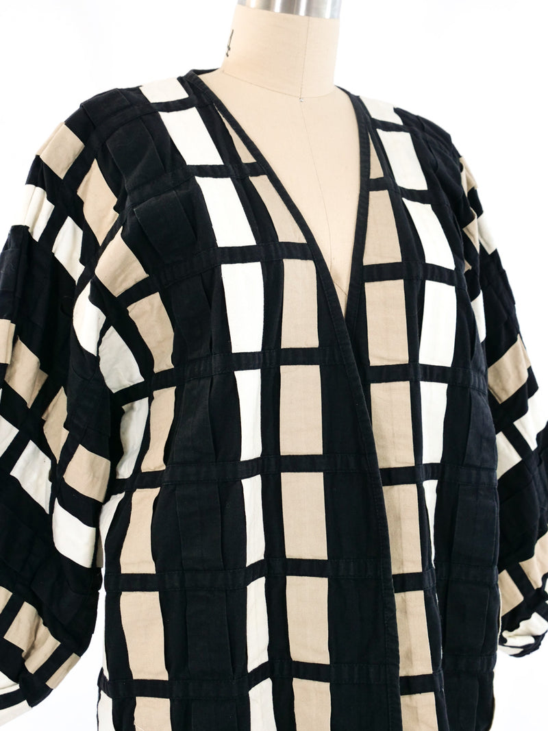 Colorblock Ribbon Weave Jacket Jacket arcadeshops.com