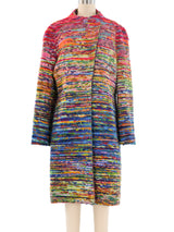 Christian Lacroix Snakeskin Trimmed Rainbow Tweed Coat Outerwear arcadeshops.com