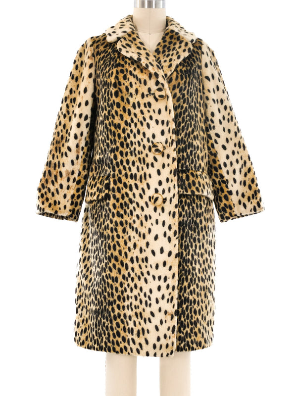 Faux Leopard Coat Outerwear arcadeshops.com