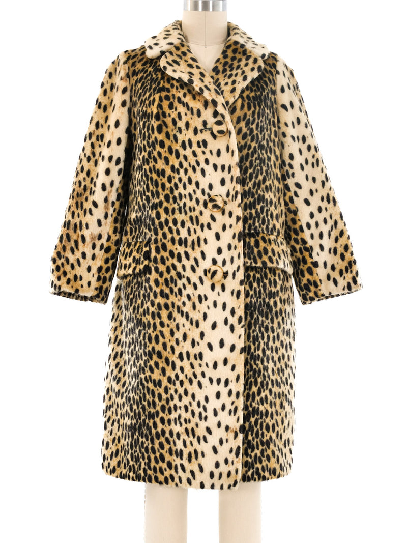 Faux Leopard Coat Outerwear arcadeshops.com