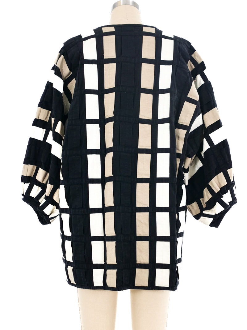 Colorblock Ribbon Weave Jacket Jacket arcadeshops.com