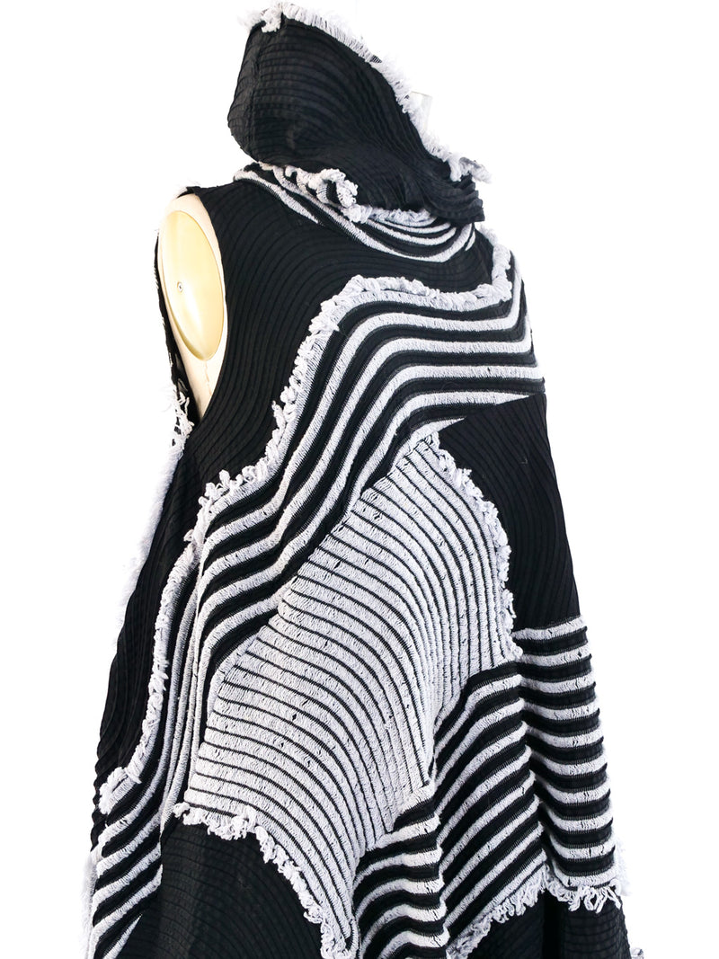 Issey Miyake Asymmetrical Pleated Knit Dress Dress arcadeshops.com