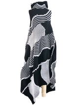 Issey Miyake Asymmetrical Pleated Knit Dress Dress arcadeshops.com