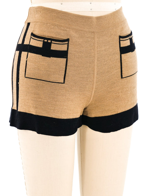 Fendi Trompe L'oeil Knit Shorts Bottom arcadeshops.com