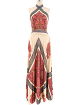Bandana Printed Jersey Halter Dress Dress arcadeshops.com