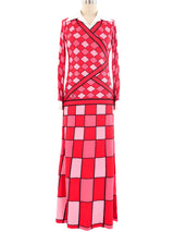 Roberta di Camerino Checkered Jersey Dress Dress arcadeshops.com