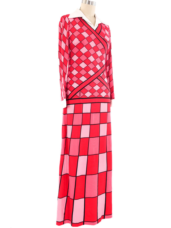 Roberta di Camerino Checkered Jersey Dress Dress arcadeshops.com